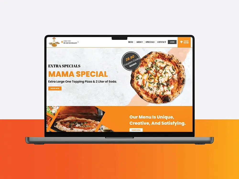 mama mia pizza website